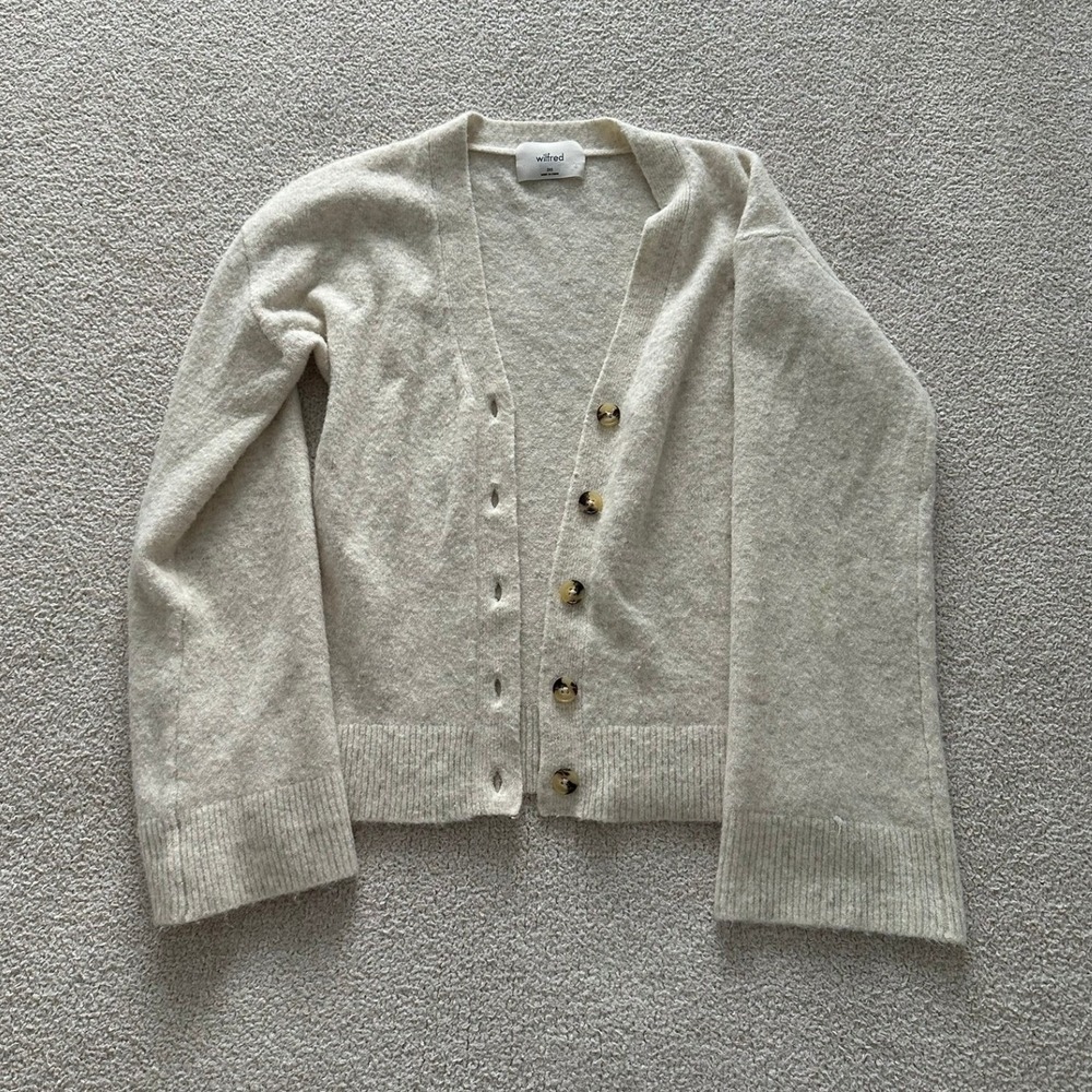 Aritzia Wilfred Lane Cardigan size XXS in Ivory